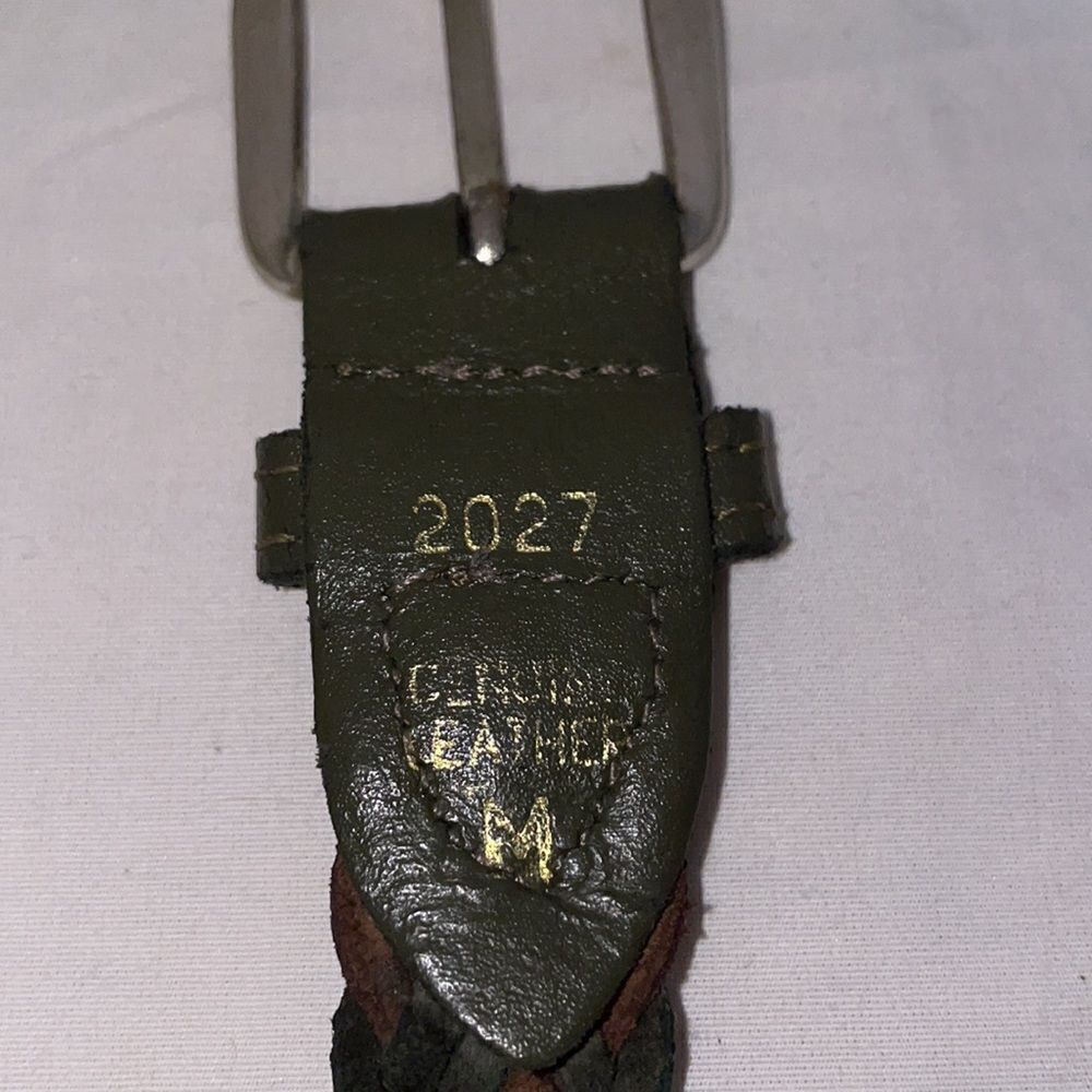 Multi colored braided thin leather belt - Picture 4 of 4